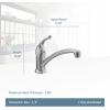 Moen Chateau Chrome One-Handle Single Hole Low Arc Standard Kitchen Faucet, 7423(0.5 (Pack of 6))