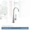 Moen Chrome Kurv One-Handle High Arc Single Mount Cold Water Beverage Faucet with Optional Filtration System, S5560(Polished Nickel)