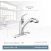 Moen Medina Spot Resist Stainless One-Handle Pull Out Kitchen Faucet, Kitchen Sink Faucets with Pullout Sprayer Featuring Power Boost for a Faster Clean, 87039SRS