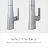 Moen Nio Spot Resist Stainless One-Handle Bar Faucet, Includes Secondary Finish Handle Option, S55005SRS(Chrome)