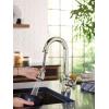 Moen S52003BL Paterson One-Handle Pulldown Bar Faucet with Power Clean, Includes Interchangeable Handle, Matte Black(Chrome)