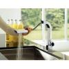 Moen S7597SRS 90-Degree One-Handle High Arc Pullout Modern Kitchen Faucet, Spot Resist Stainless(Spot Resist Stainless)