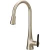 Moen Sinema Polished Nickel One-Handle High Arc Pulldown Kitchen Faucet featuring Power Boost and Reflex, Accent Handle Included for Customizing, S7235NL