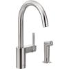 Moen 7165 Align One-Handle High-Arc Modern Kitchen Faucet with Side Spray, Chrome(Chrome)