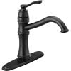 Moen 7240ORB Belfield Traditional One Handle High Arc Kitchen Faucet with Optional Deckplate Included, Oil Rubbed Bronze(Matte Black)