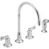 Moen 8242 Commercial M-Dura Kitchen Faucet with Side Spray with 2.5-Inch handles 2.2 gpm