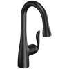 Moen Arbor Spot Resist Stainless One-Handle Pulldown Bar Faucet Featuring Reflex, Single Hole Kitchen Sink Faucet, 5995SRS(Matte Black)