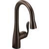 Moen Arbor Spot Resist Stainless One-Handle Pulldown Bar Faucet Featuring Reflex, Single Hole Kitchen Sink Faucet, 5995SRS(Oil Rubbed Bronze)