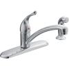 Moen Chateau Chrome Single Handle 4-Hole Kitchen Faucet with Protege Side Spray, 67430(Chrome)