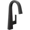 Moen Nio Spot Resist Stainless One-Handle Bar Faucet, Includes Secondary Finish Handle Option, S55005SRS(Matte Black)
