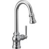 Moen S52003BL Paterson One-Handle Pulldown Bar Faucet with Power Clean, Includes Interchangeable Handle, Matte Black(Chrome)