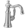 Moen S62101BL Weymouth Single Handle Traditional Bar Faucet, Matte Black(Chrome)