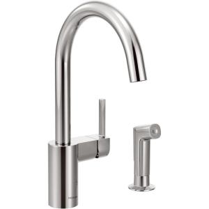 Moen 7165 Align One-Handle High-Arc Modern Kitchen Faucet with Side Spray, Chrome(Chrome)
