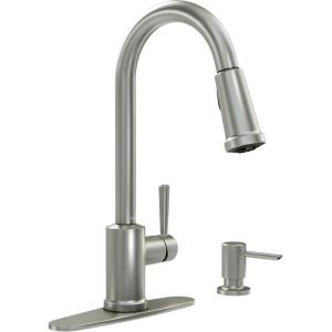Moen 87090MSRS Indi 1 Handle Pull-Down Kitchen Faucet, Spot Resistant Stainless Microban