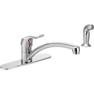Moen 8717 Commercial M-Dura Single-Mount Kitchen Faucet with 12-Inch Spout Reach and Side Spray, 1.5-gpm, Chrome