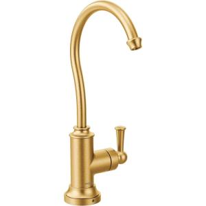Moen Brushed Gold Sip Traditional Cold Water Kitchen Beverage Faucet with Optional Filtration System, S5510BG