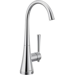 Moen Chrome Kurv One-Handle High Arc Single Mount Cold Water Beverage Faucet with Optional Filtration System, S5560(Chrome)