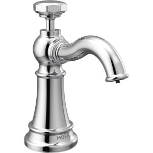 Moen S3955C Paterson Deck Mounted Kitchen Soap Dispenser with Above the Sink Refillable Bottle, Chrome(Chrome)
