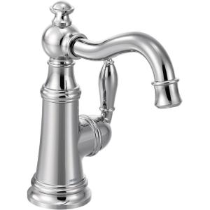 Moen S62101BL Weymouth Single Handle Traditional Bar Faucet, Matte Black(Chrome)