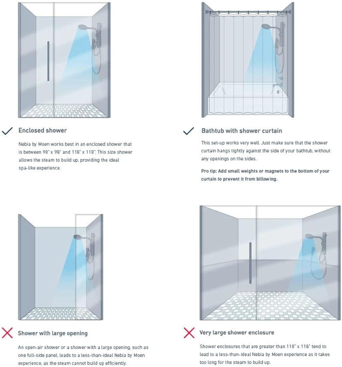 image:imageMoen N207C0CH Spa Shower including Rainshower Handshower and Magnetic Dock ChromeWhiteChromeWhite