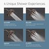 Moen N400R0ORB Quattro Rainshower Showerhead with Four Unique Shower Experiences, Oil Rubbed Bronze