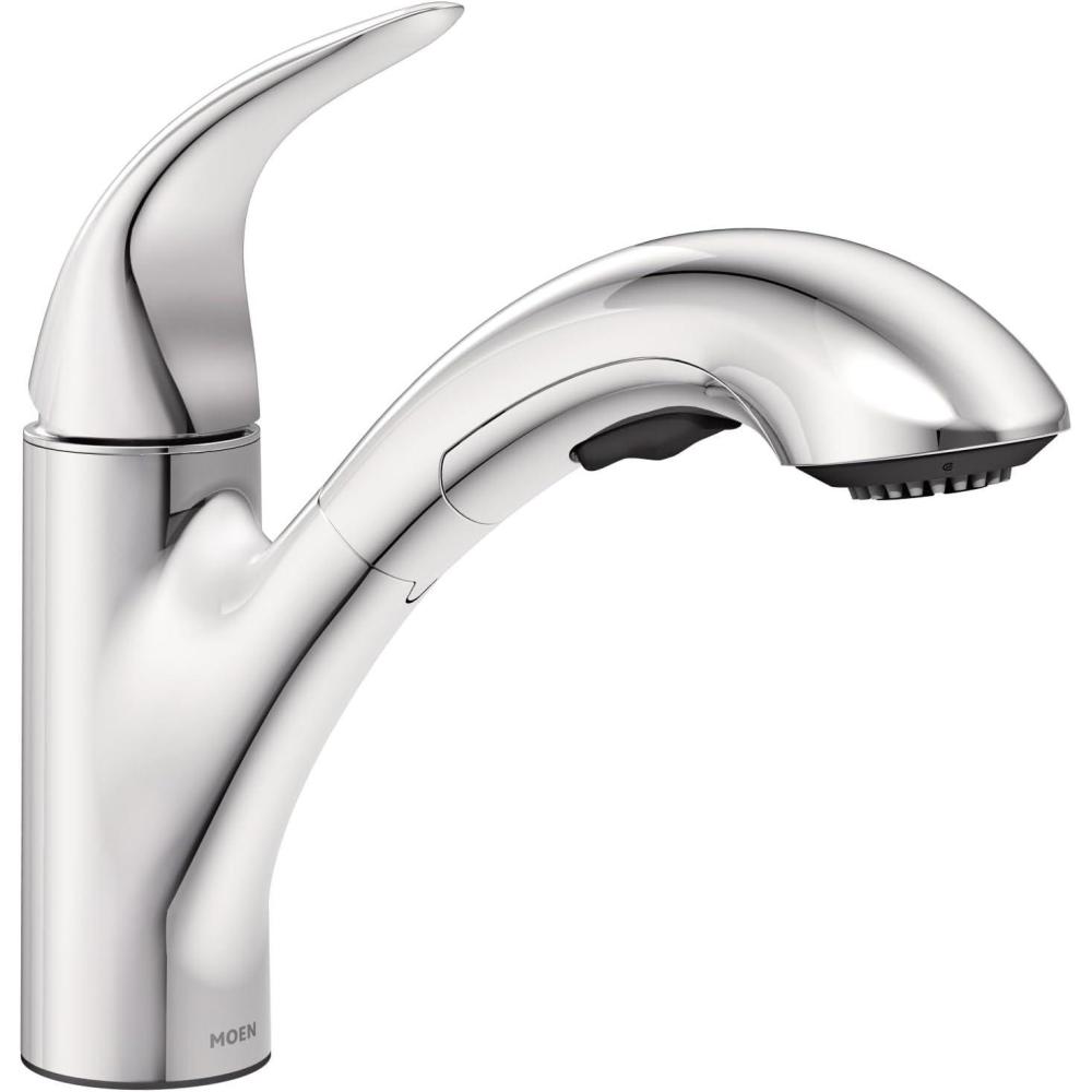 image:imageMoen 87039 OneHandle Pullout Kitchen Faucet Chrome