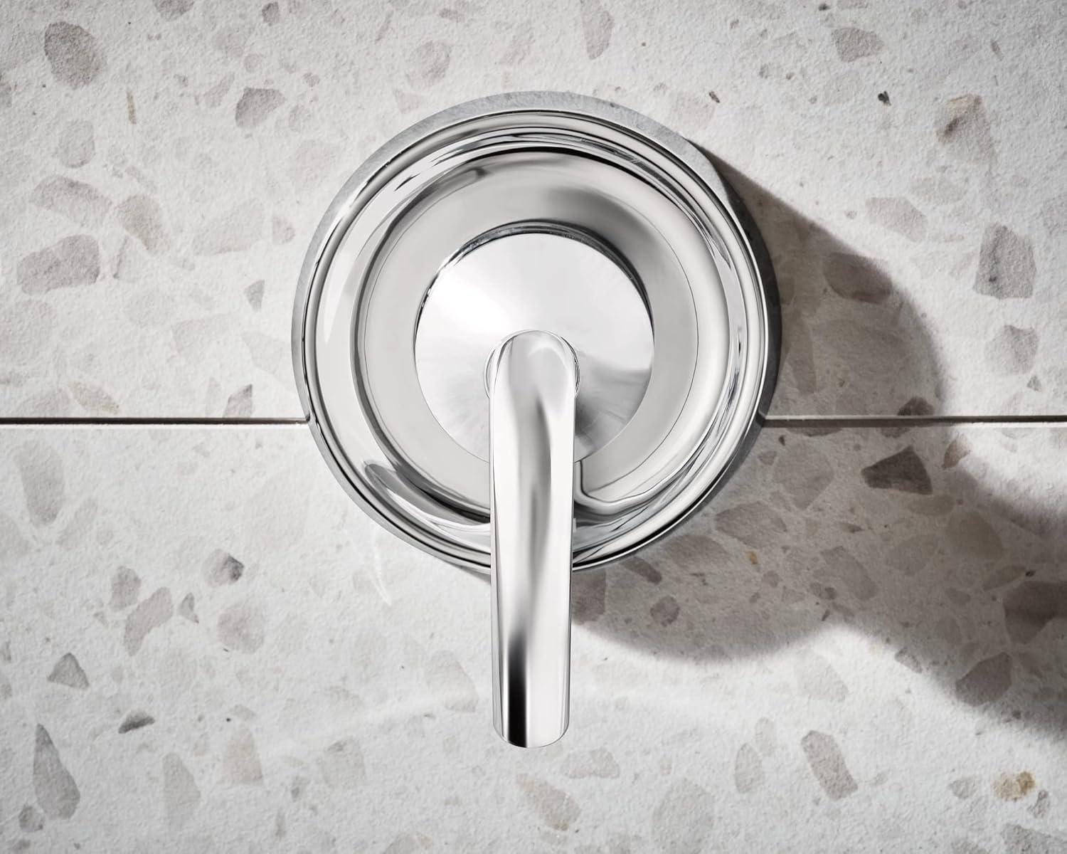image:imageGlyde Chrome Single Handle Wall Mount Tub Filler High Flow Tub Faucet with 10 Spout Reach WT371