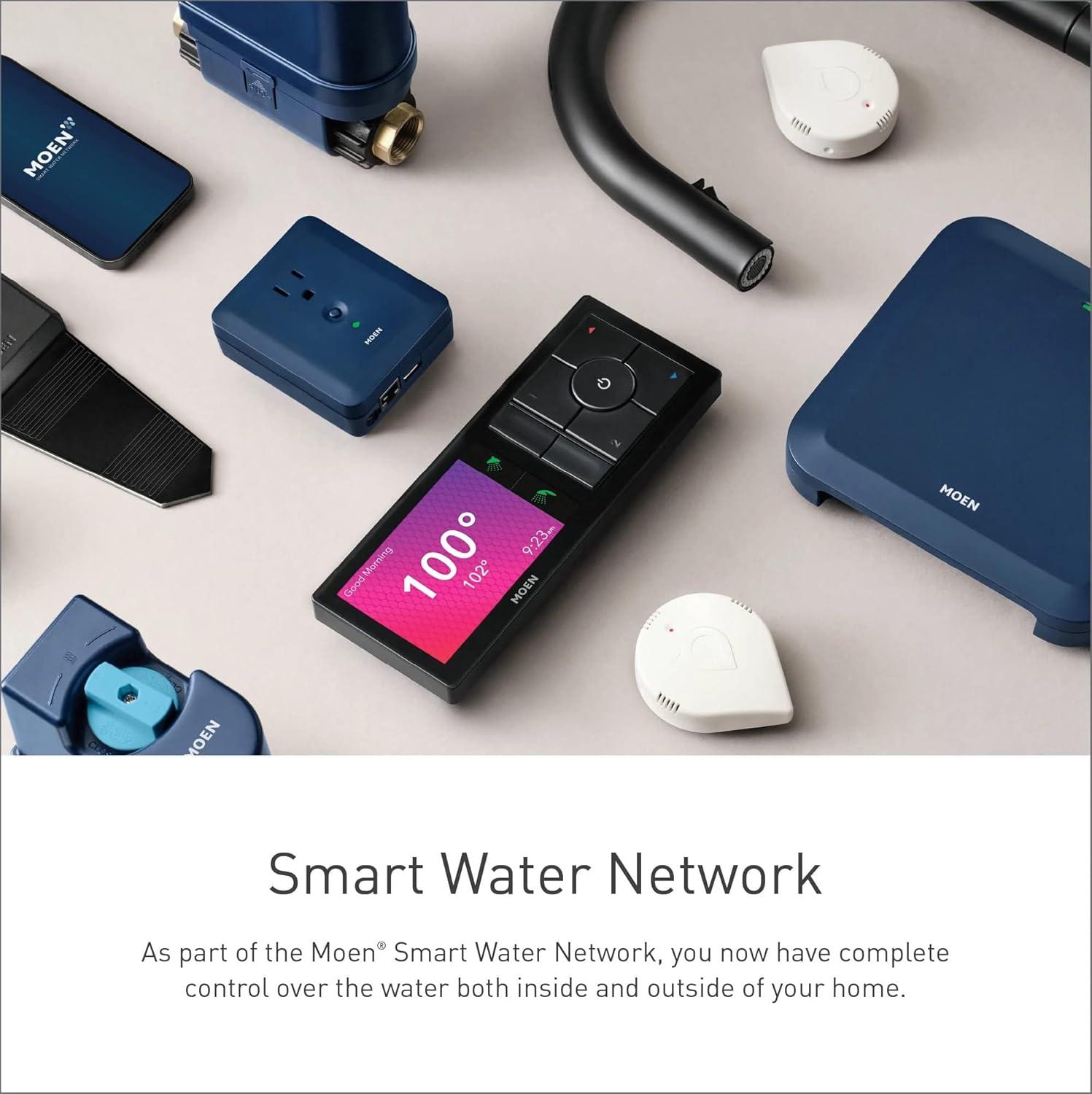 image:imageMoen 8Zone Smart Sprinkler Controller WiFi Connectible Smart Irrigation System with Automatic Water Timer WICNT008G1USA with 8 Moen Smart Wireless Soil Sensors