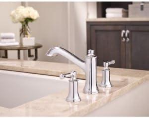 image:imageMoen T683 Dartmoor TwoHandle High Arc Roman Tub Faucet ChromeChrome
