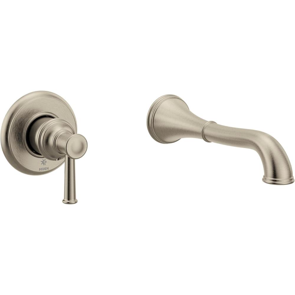 image:imageBelfield Brushed Nickel Single Handle Wall Mount Tub Filler High Flow Tub Faucet with 10 Spout Reach WT9021BNBrushed Nickel