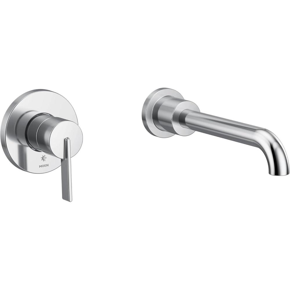 image:imageCIA Chrome Single Handle Wall Mount Tub Filler High Flow Tub Faucet with 10 Spout Reach WT6221