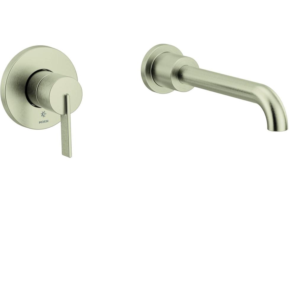 image:imageCia Brushed Nickel Single Handle Wall Mount Tub Filler High Flow Tub Faucet with 10 Spout Reach WT6221BN