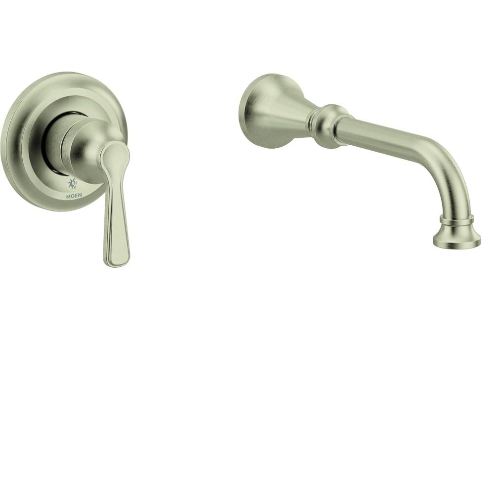 image:imageColinet Brushed Nickel Single Handle Wall Mount Tub Filler High Flow Tub Faucet with 10 Spout Reach WTS44501BN