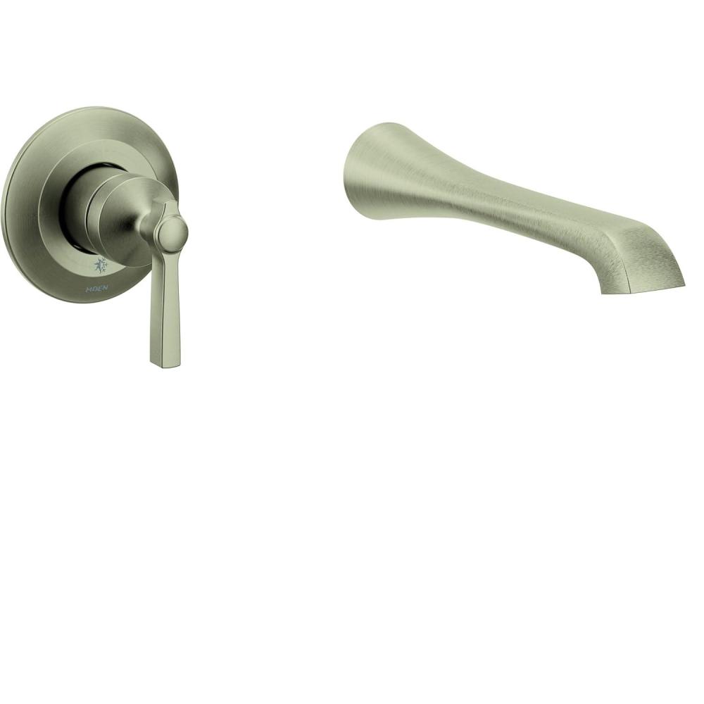image:imageFlara Brushed Nickel Single Handle Wall Mount Tub Filler High Flow Tub Faucet with 10 Spout Reach WTS921BN