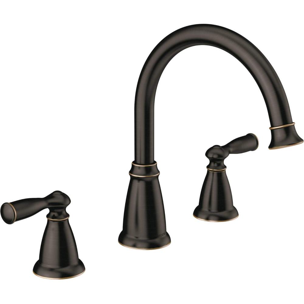 image:imageMoen 86924BRB Deck Mounted Roman Tub Faucet Trim from the Banbury Collection Mediterranean Bronze