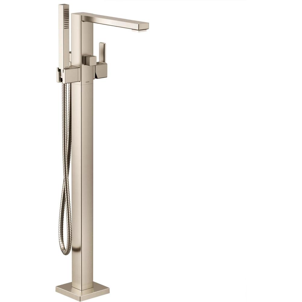 image:imageMoen S905 90 Degree OneHandle Freestanding Floor Mount Tub Filler with Handshower ChromeBrushed Nickel
