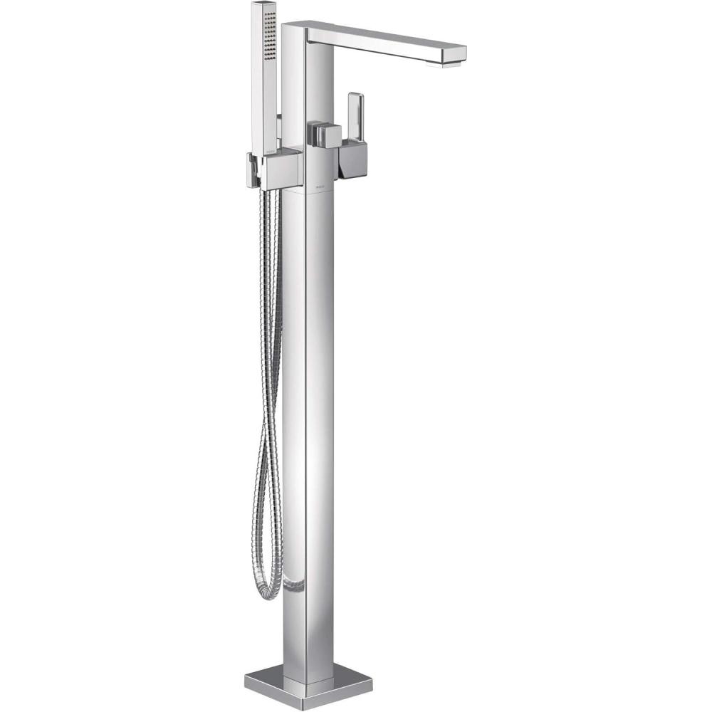 image:imageMoen S905 90 Degree OneHandle Freestanding Floor Mount Tub Filler with Handshower ChromeChrome