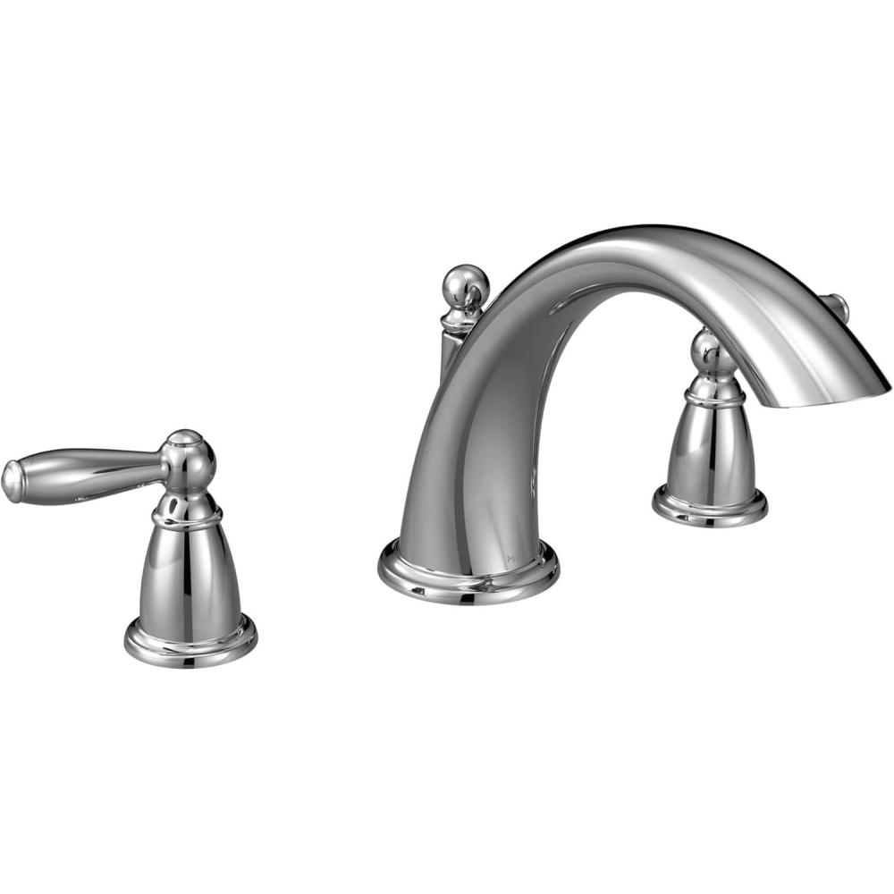 image:imageMoen T933 Brantford 2Handle Deck Mount Roman Tub Faucet Trim Kit Valve Required Chrome