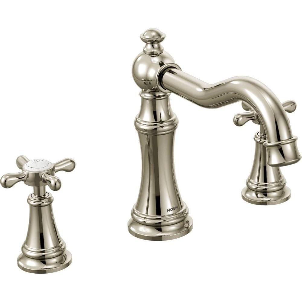 image:imageMoen Ts22101Bn Weymouth TwoHandle High Arc Roman Tub Faucet Trim only Brushed NickelNickel