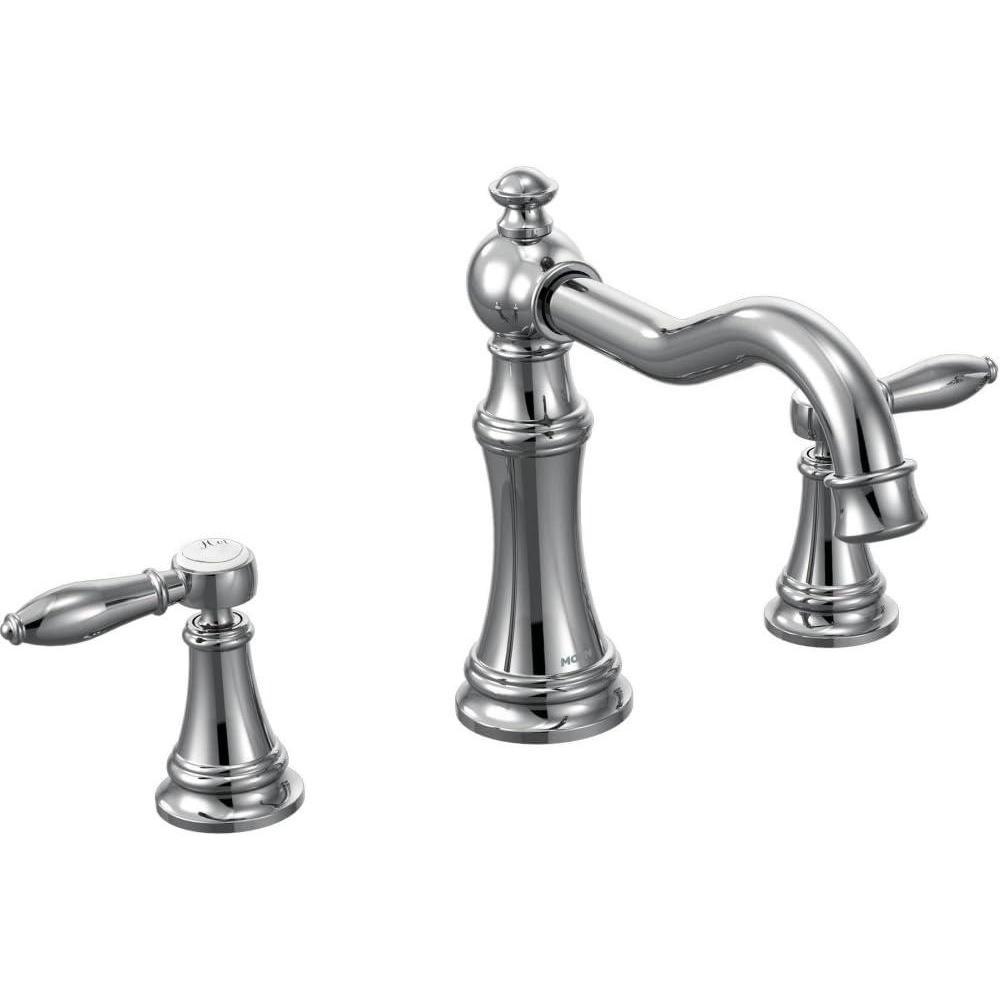 image:imageMoen Ts22103Bn Weymouth TwoHandle High Arc Roman Tub Faucet Brushed NickelChrome