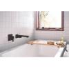 90 Degree Chrome Single Handle Wall Mount Tub Filler High Flow Tub Faucet with 10″ Spout Reach, WTS911