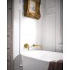 Colinet Brushed Gold Single Handle Wall Mount Tub Filler High Flow Tub Faucet with 10″ Spout Reach, WTS44501BG