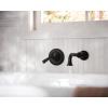 Colinet Matte Black Single Handle Wall Mount Tub Filler High Flow Tub Faucet with 10″ Spout Reach, WTS44501BL