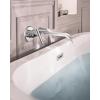 Doux Chrome Single Handle Wall Mount Tub Filler High Flow Tub Faucet with 10″ Spout Reach, WTS981