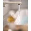 Moen 90 Degree Brushed Nickel Single Handle Wall Mount Tub Filler High Flow Tub Faucet with 10″ Spout Reach, WTS911BN