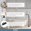 Moen 90 Degree Matte Black One-Handle Freestanding Floor Mount Tub Filler with Handshower, S905BL