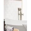 Moen Brushed Nickel Wynford One-Handle Freestanding Floor Mount Tub Filler with Handshower, Includes Interchangeable Handle, 655BN(Chrome)
