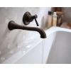 Moen Dartmoor Oil Rubbed Bronze Single Handle Wall Mount Tub Filler High Flow Tub Faucet with 10″ Spout Reach, WT681ORB(Brushed Nickel)