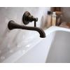 Moen Dartmoor Oil Rubbed Bronze Single Handle Wall Mount Tub Filler High Flow Tub Faucet with 10″ Spout Reach, WT681ORB(Brushed Nickel)