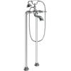 Moen S22110 Weymouth Two Handle Tub Filler with Lever-Handles and Handshower, Chrome